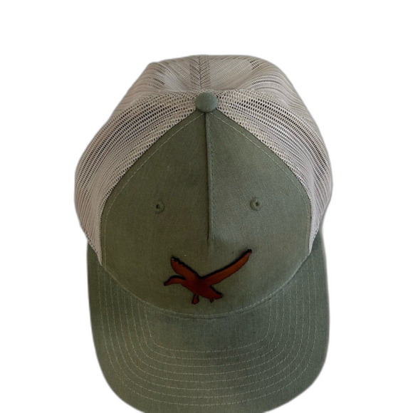 Richardson Cap Hat Unisex Snapback Tan Sewee Outpost Leather Emblem Patch Cap - Picture 9 of 10